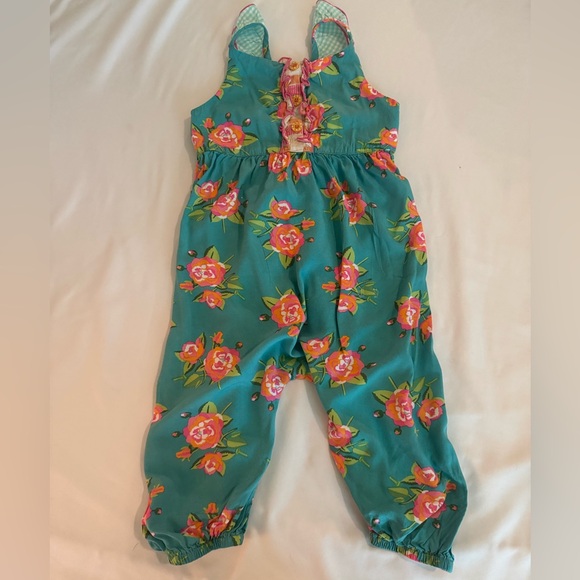 Matilda Jane Other - Matilda Jane Watch the Waves Romper. Teal ruffles with floral print- Size 6 EUC